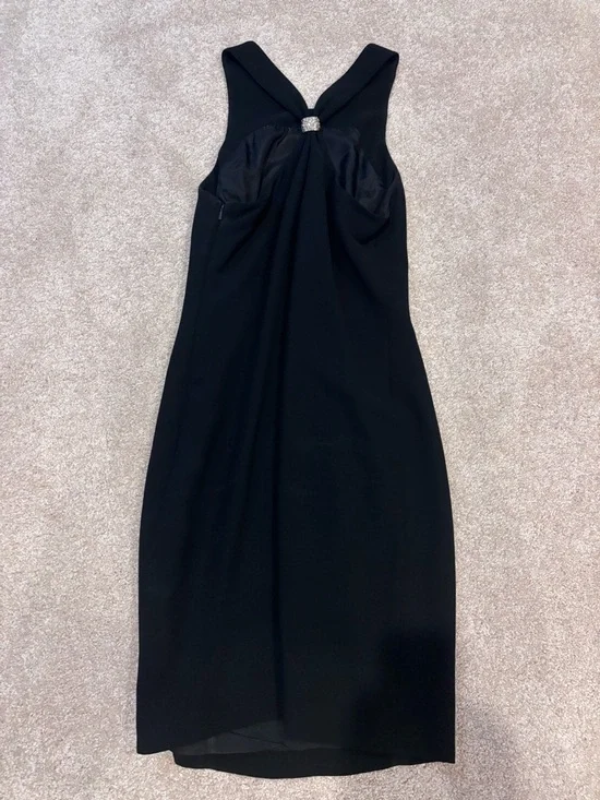 Jones New York Black-n-Bling (back) Fitted Sleeveless Dress - Picture 4 of 7